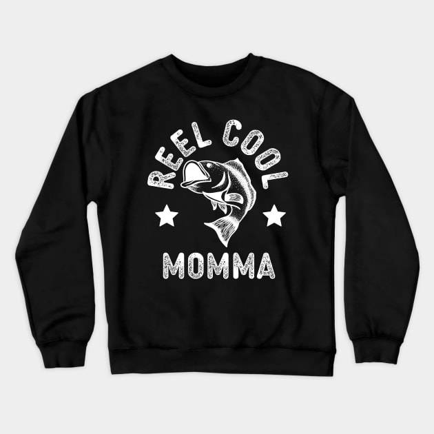 Reel Cool Momma Mothers Day Fishing Crewneck Sweatshirt by narekmug